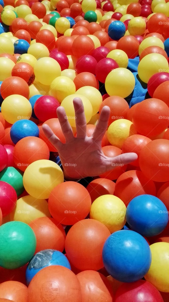 balls and an open hand