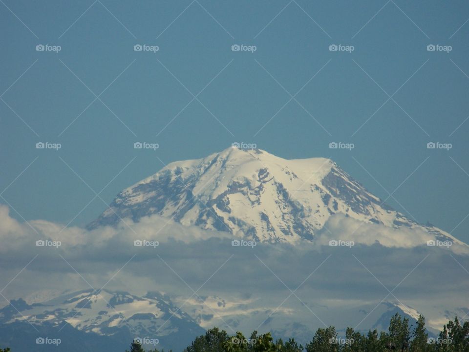 View of a snowy mountain