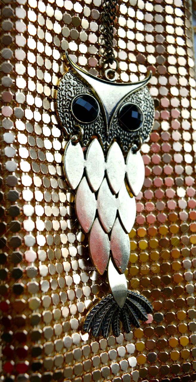 metal element owl 🦉 close up