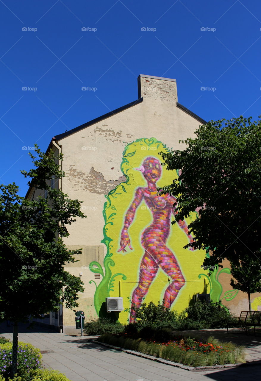 Mural in Tomelilla, Skåne