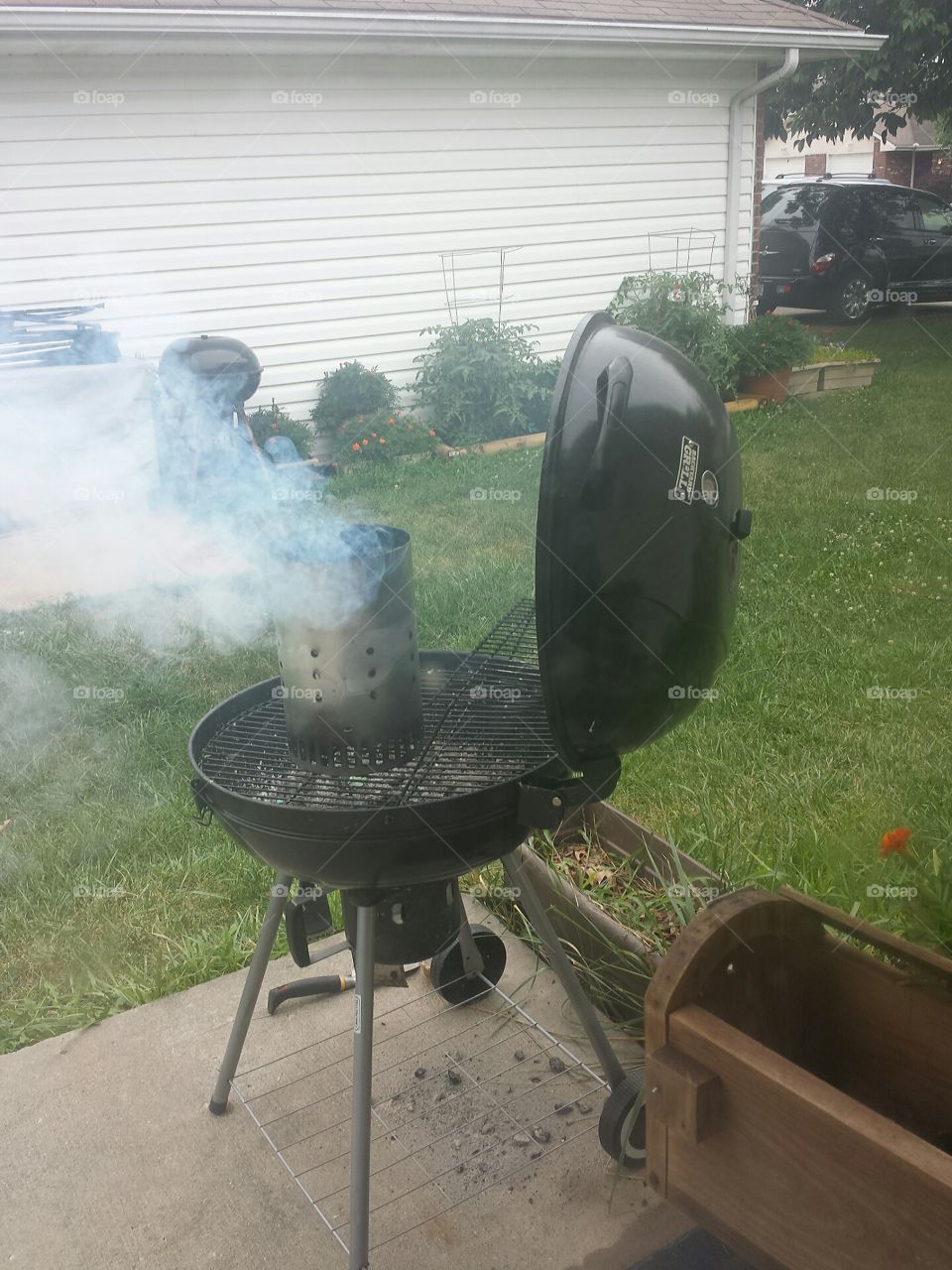 firing up the grill