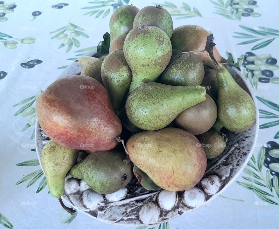 pears from the garden