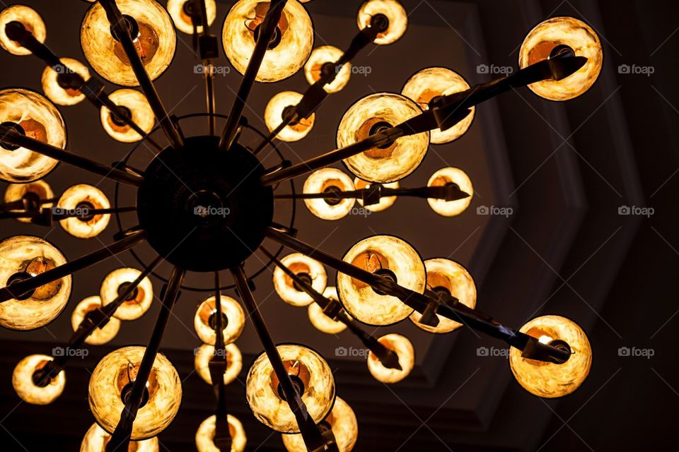 Bottom view chandelier