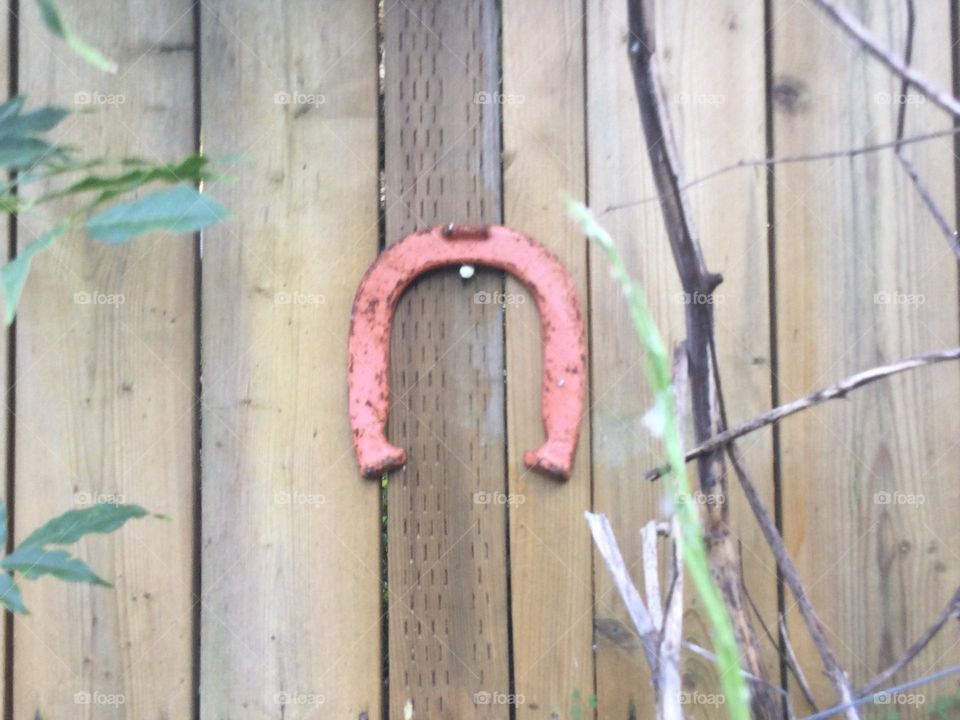 Upside Down Red Horseshoe 