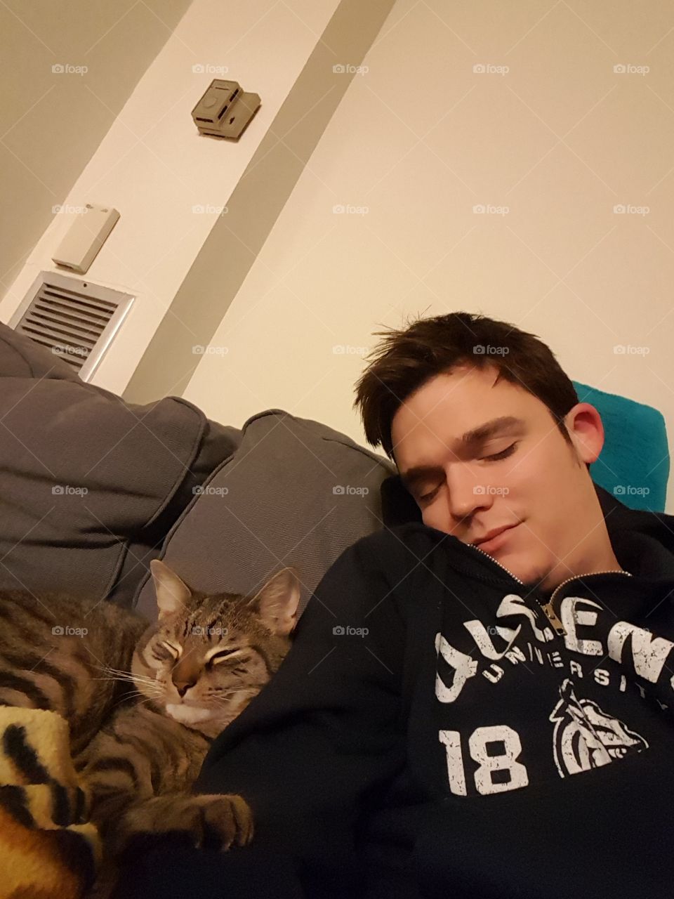 snoozing with my buddy