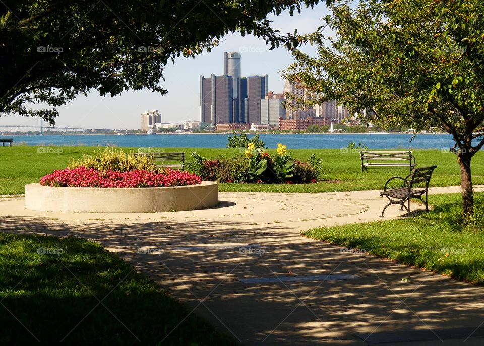 Detroit. Detroit as seen from Belle Isle