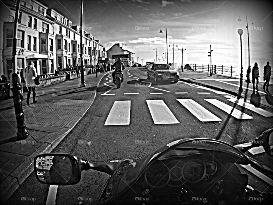 Porthcawl on motorcycles
