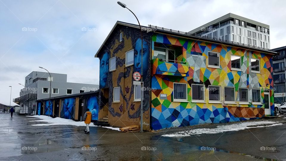 Art painting on the building