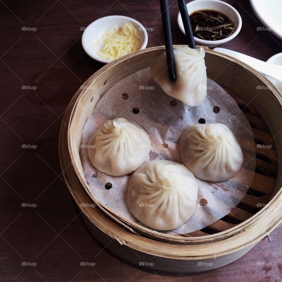 Close-up of dumplings