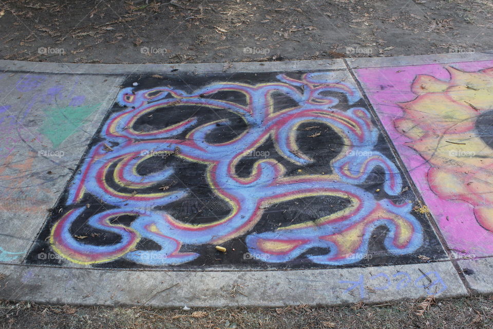 abstract chalk art