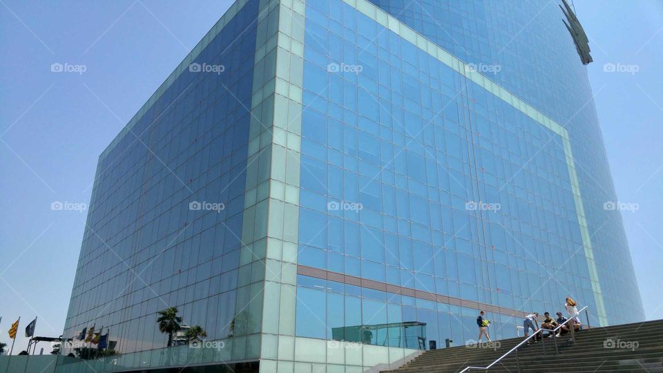 Glass building