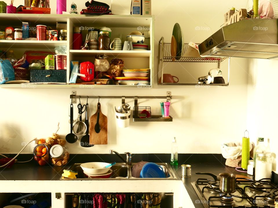 Messy kitchen 