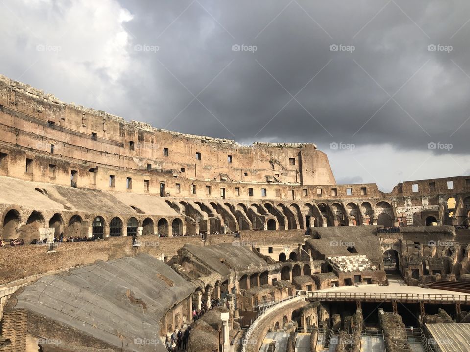 Colosseum under the clouds