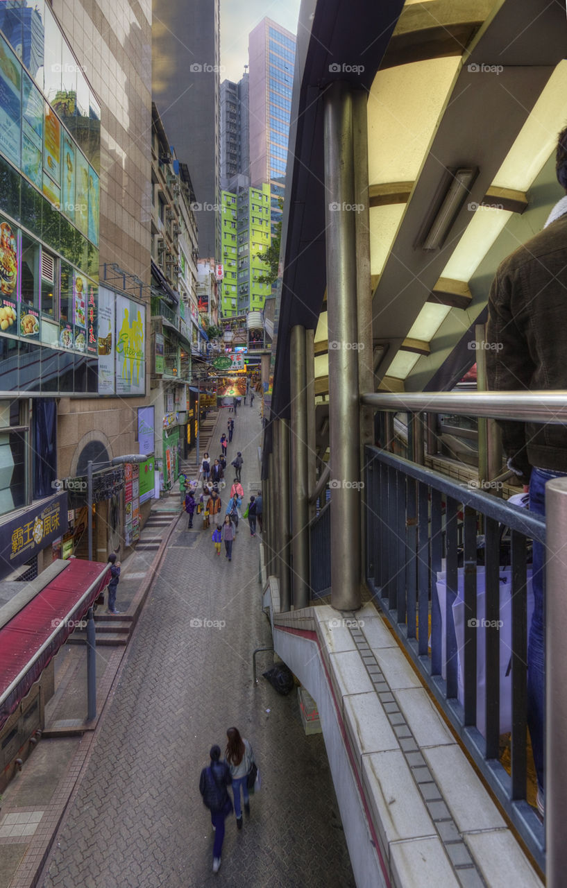 Hong Kong's Mid-Levels. The start of Hong Kong's Mid-levels escalators and walkways 