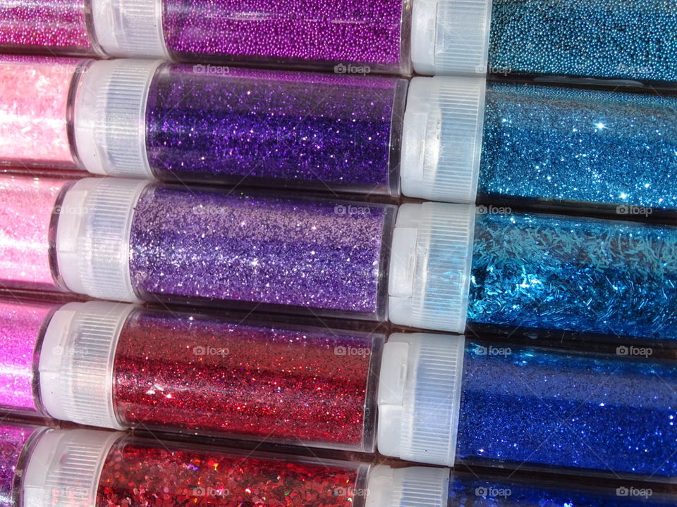 Assortment of fun and colorful glitter