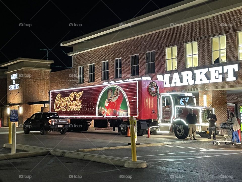 Christmas coke truck