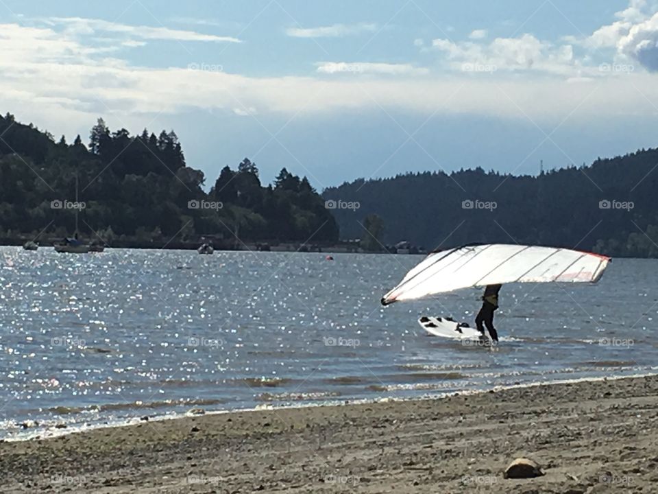 Windsurfer on the water