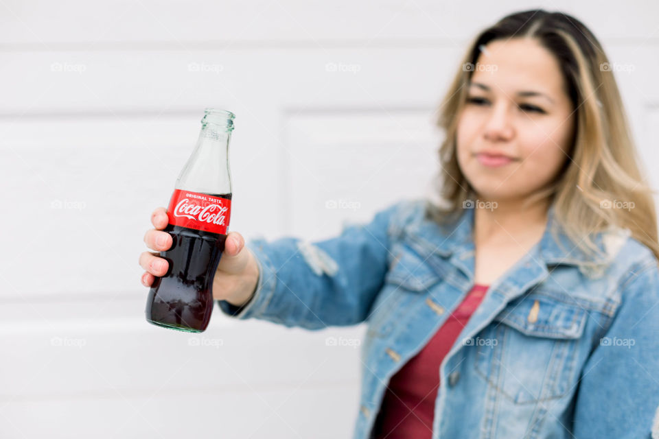 Showing off coke