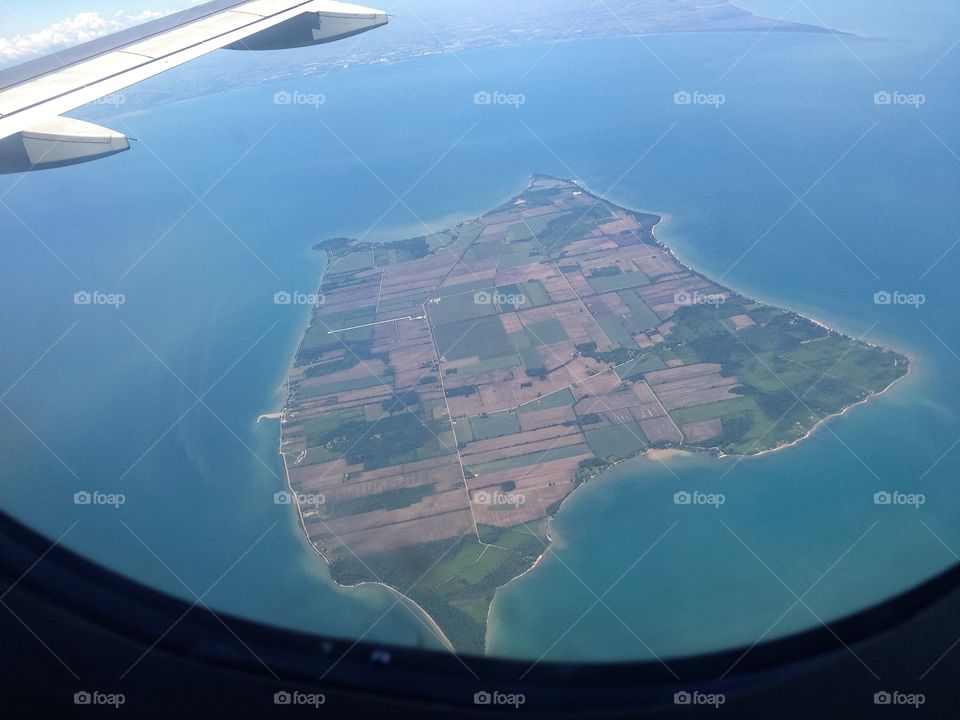 An island viewed from my plane