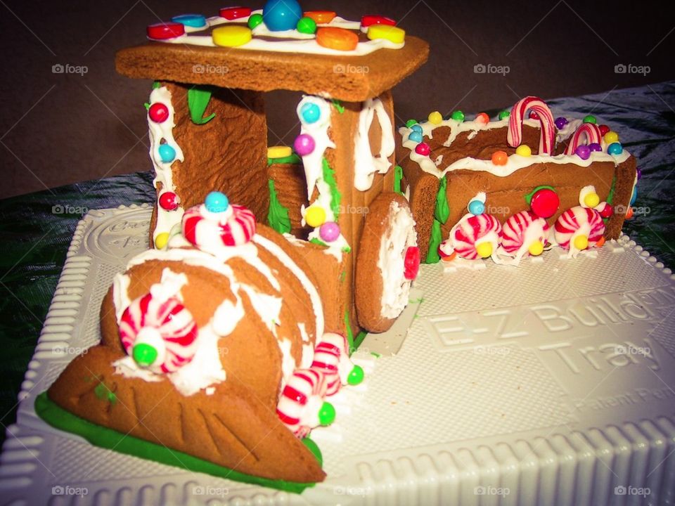 Colorful candies train