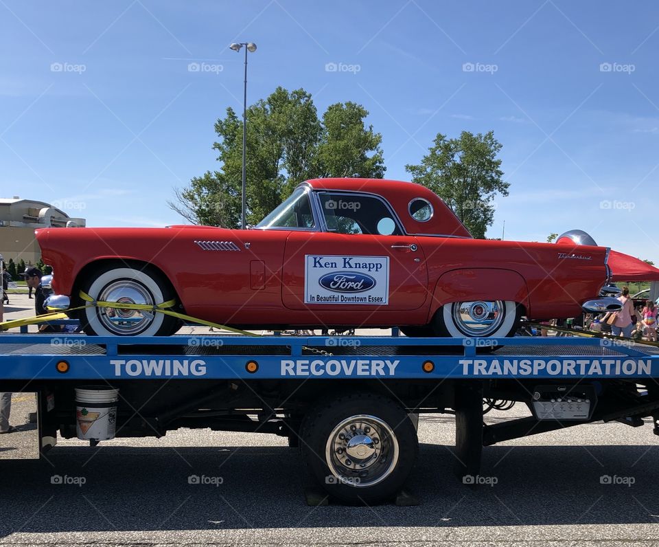 Car Being Towed From Point A To Point B