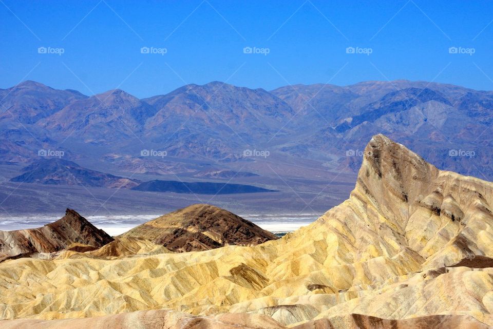 Panamint Mts. Behind Salt Flats in Death Valley National Park, CA