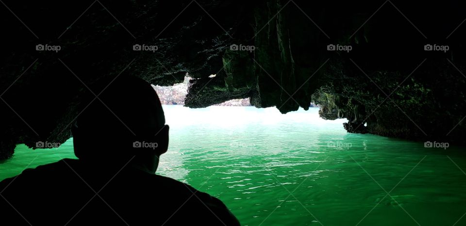 Sea cave kayaking