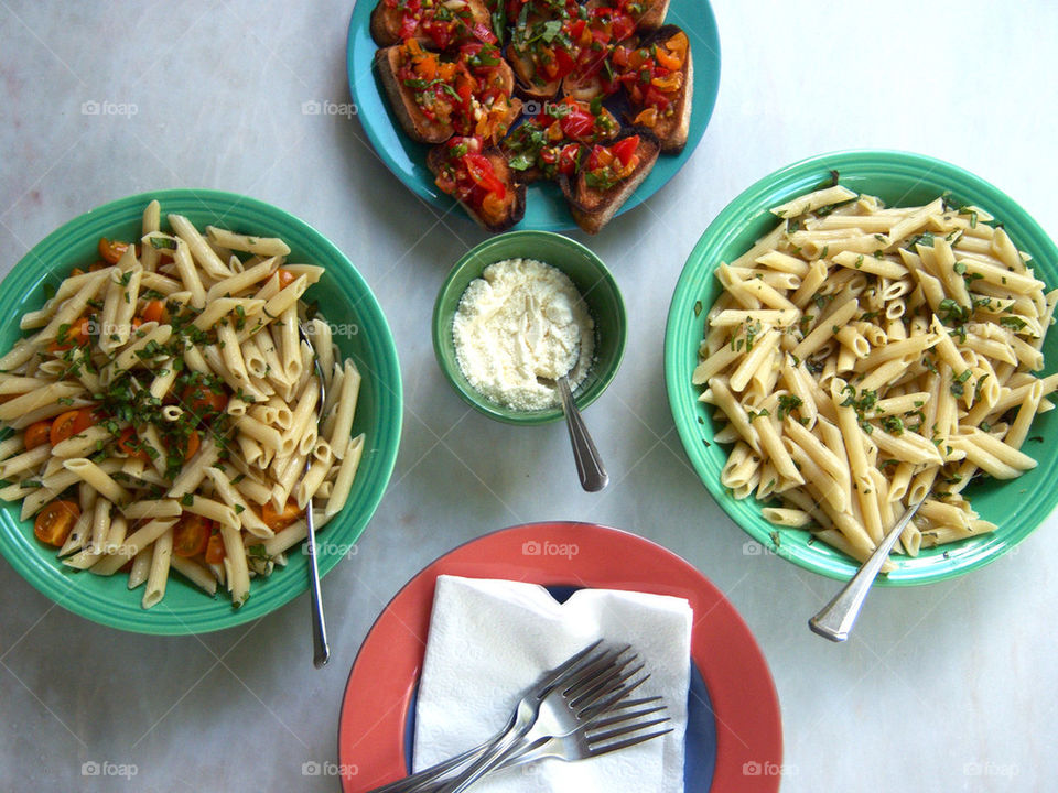 pasta bread food plates by teresanto
