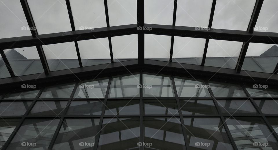 black and white glass