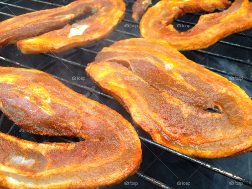 cooking orange bacon raw by twilite