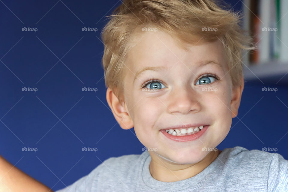 Happy face of a child