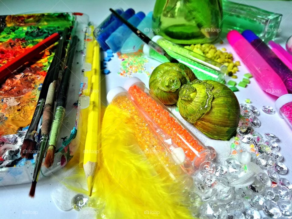 colorful tools of creativity