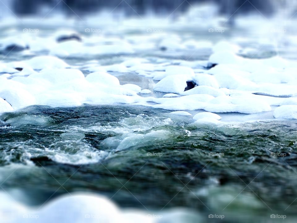 River in a cold winter day 