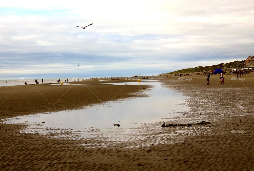 end of afternoon at the beach