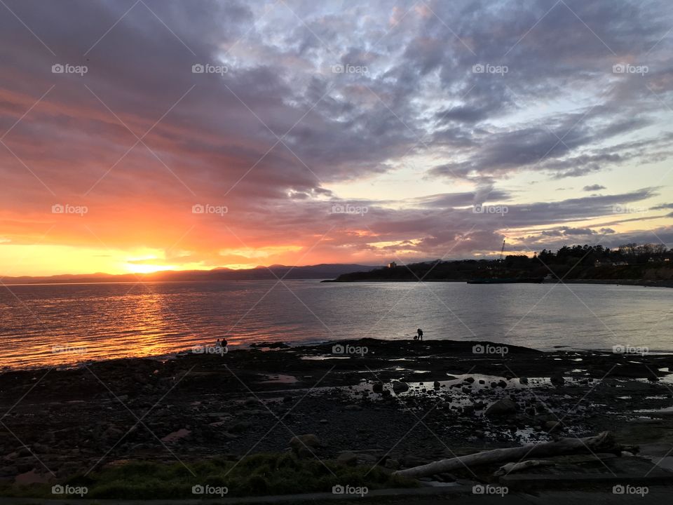 Dramatic sky over sea