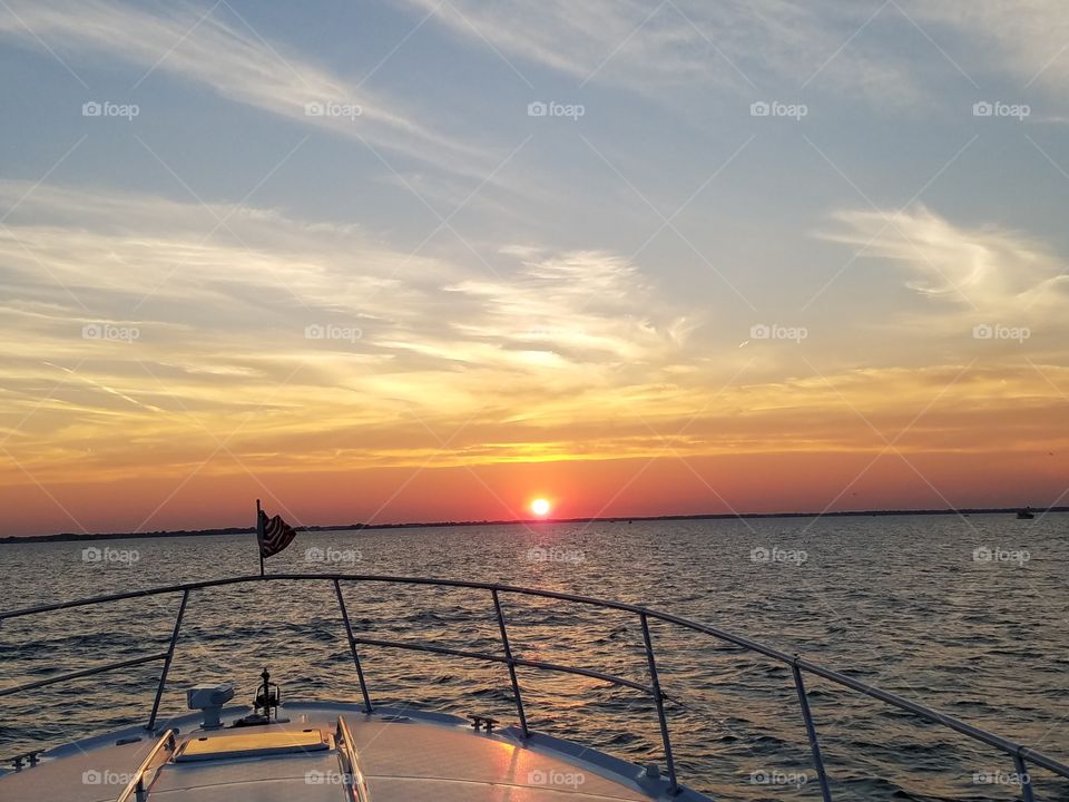 Sailing in the sunset