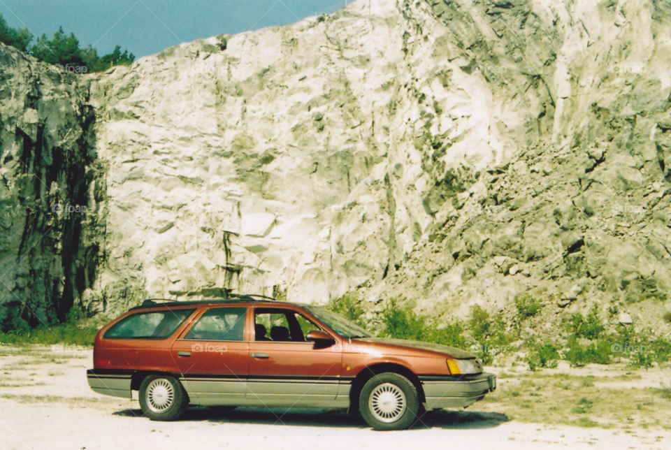 car red ford quarry by MagnusPm