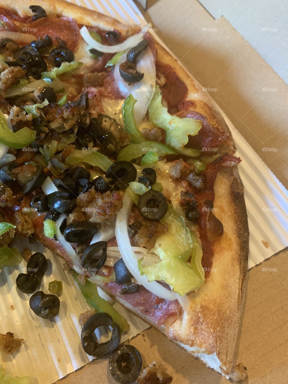 Pizza and toppings for the road trip vacation 