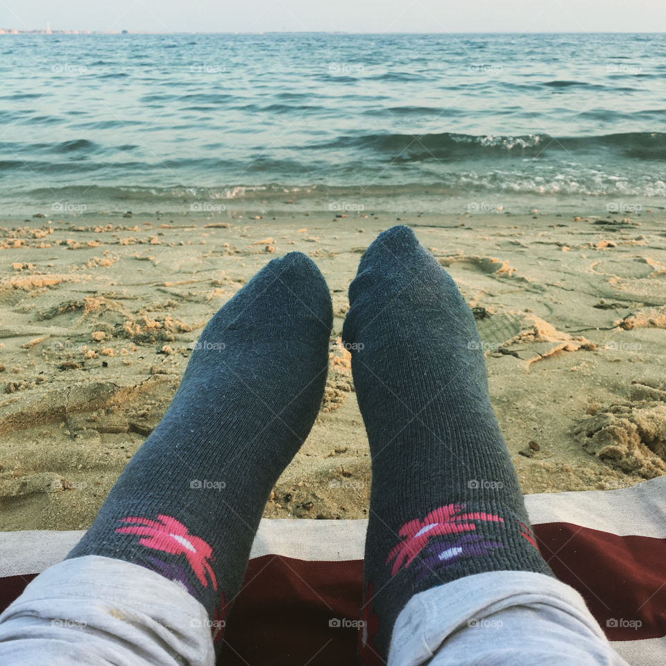 Cold day at the beach