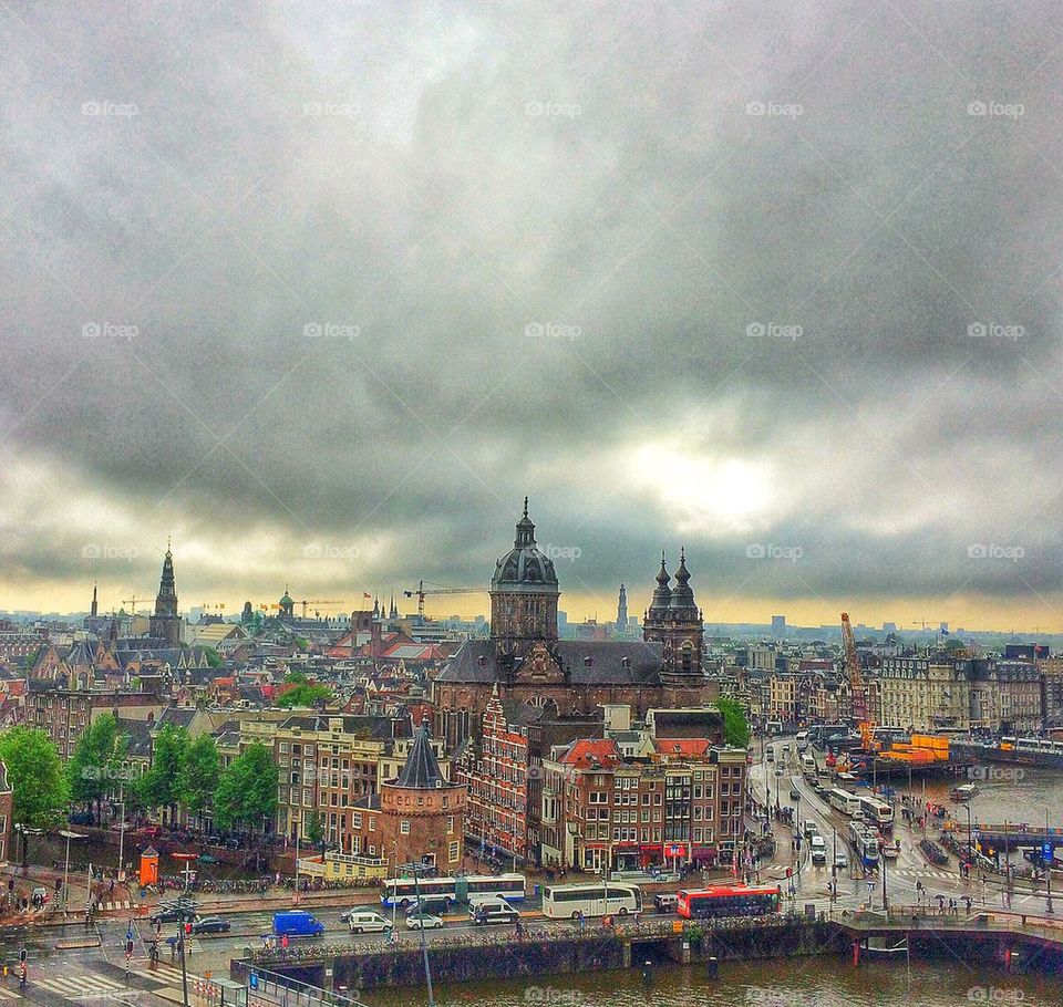 Stormy day in Amsterdam 
