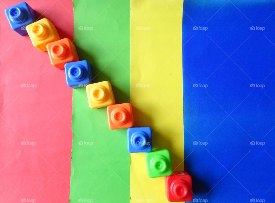 building blocks with clash of colors