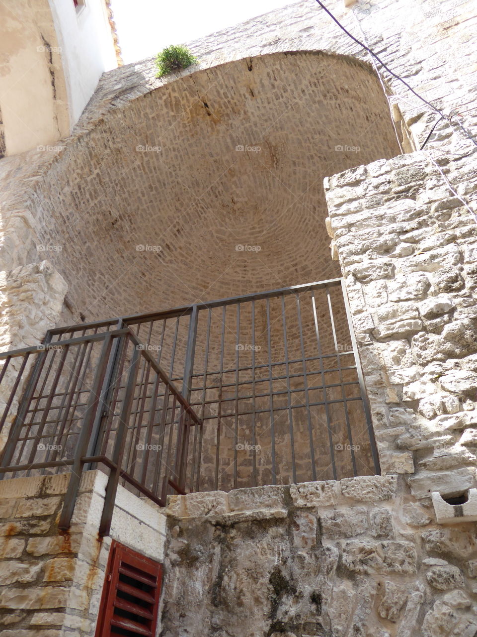 look on fortified tower from the inside @ Korčula
