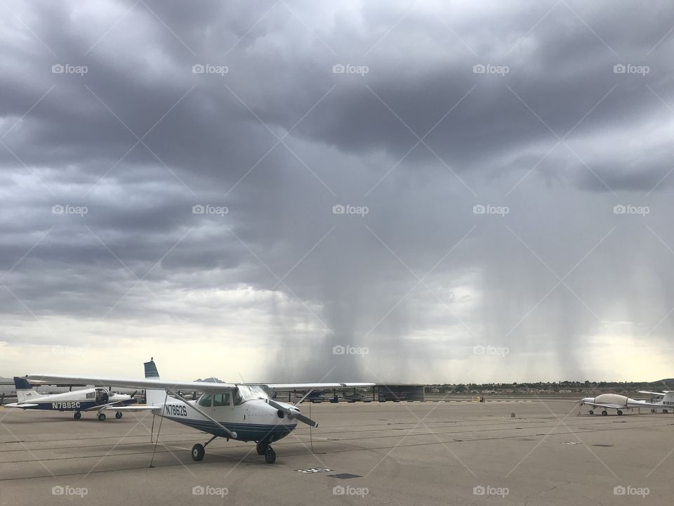 Thunder storm + Airplane