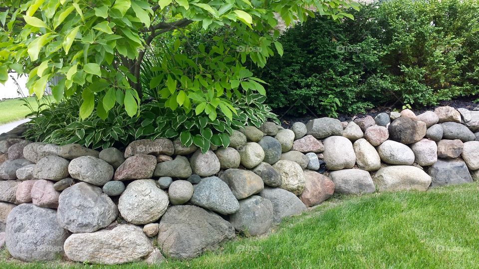 Nature. Stone Fence