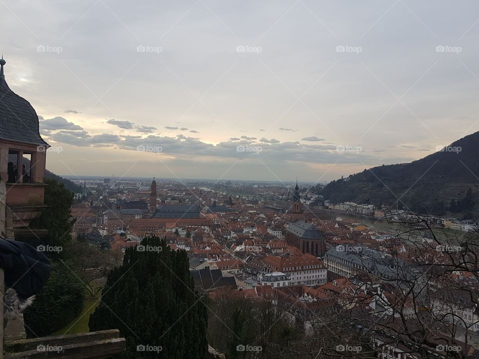 view from above Heidelberg