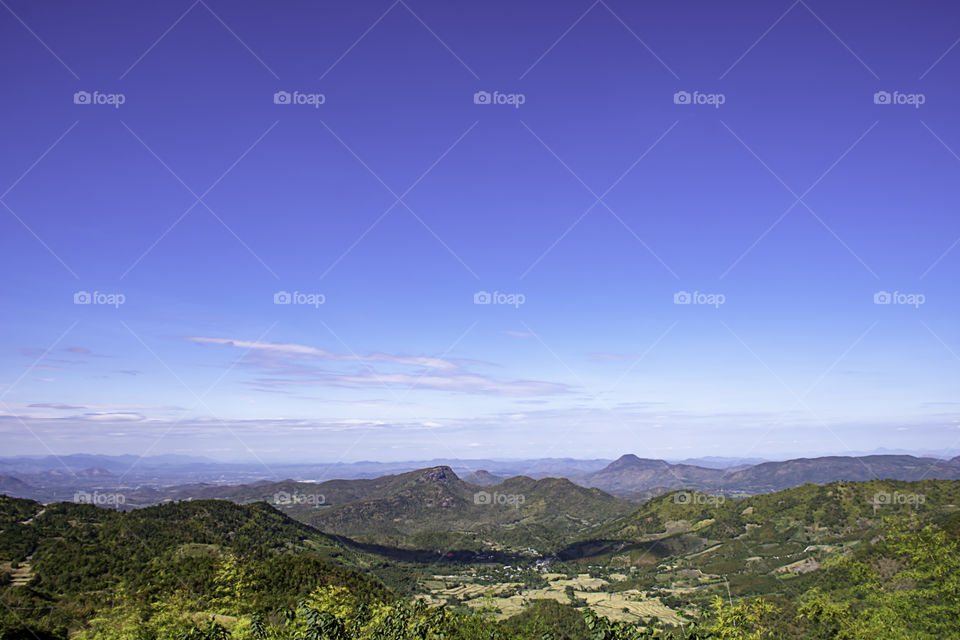 The beauty of mountains and sky at Phu Rua , Loei in Thailand.