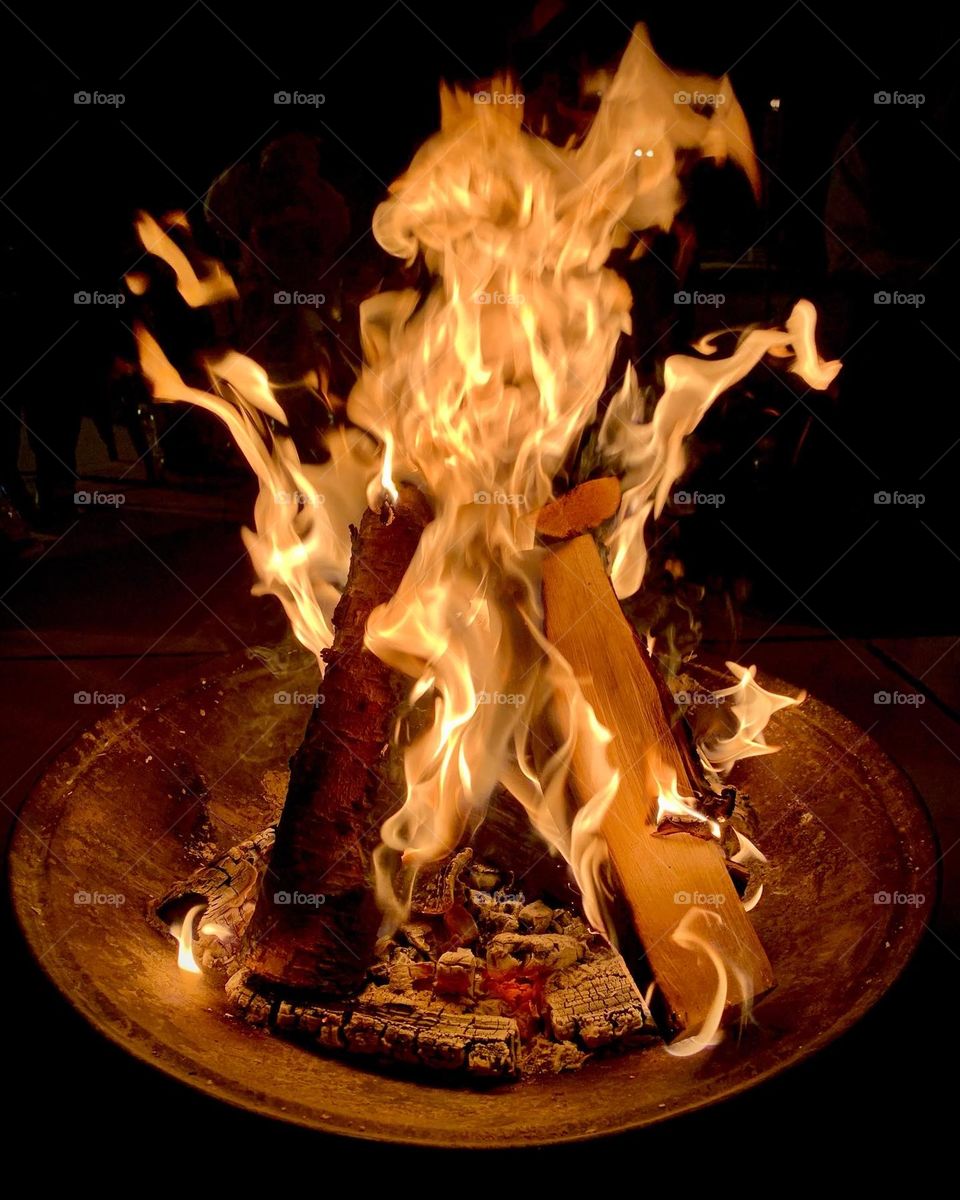 The power of fire. A fire pit showing the beauty of fire and how powerful it is.