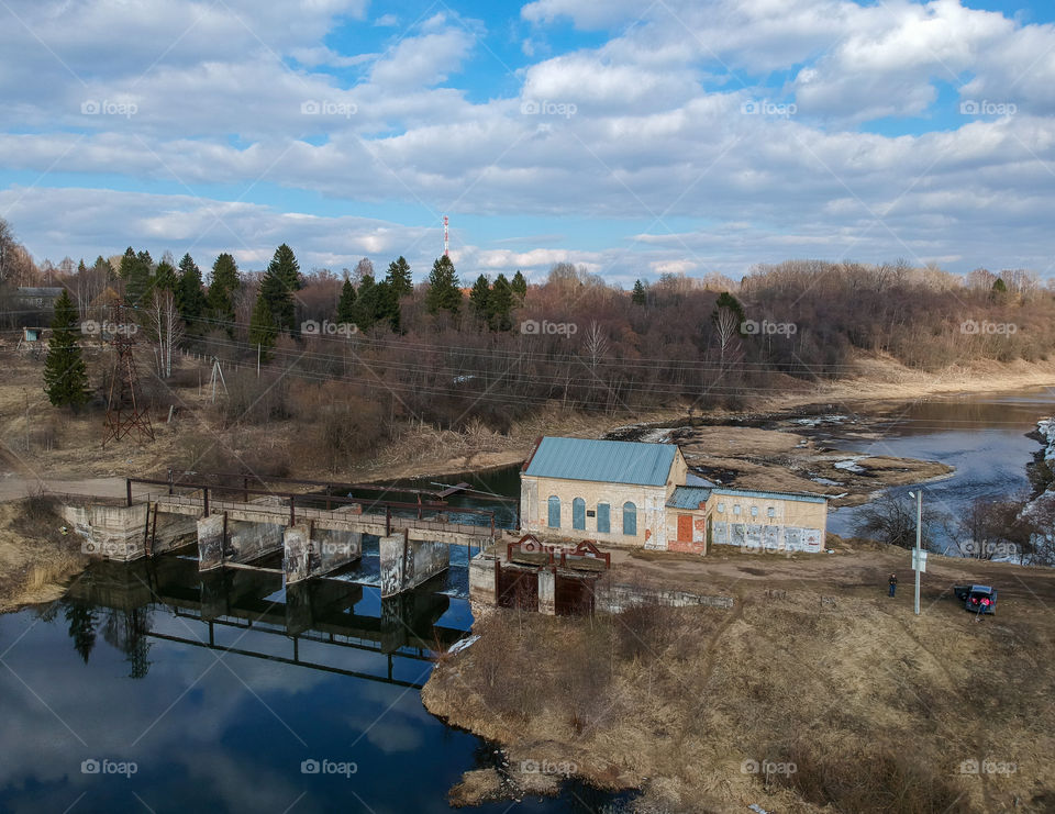 Russian landscape from the drone 