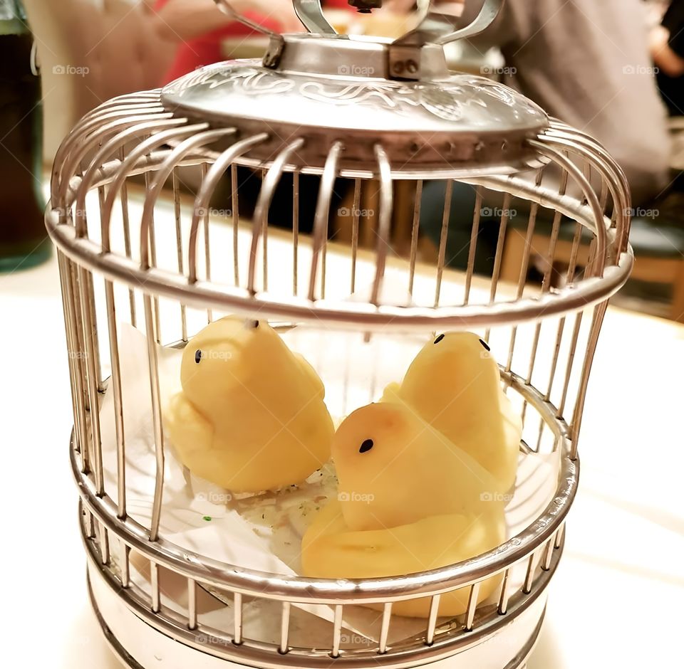 bread bird in cage
