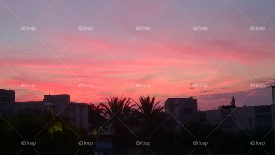 Ibiza pink sky